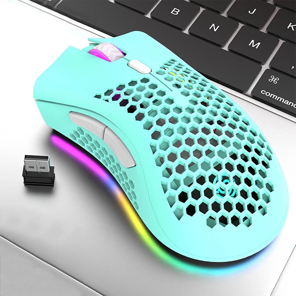 BM600 Wireless Luminescent Mouse for Desktop and Laptop - Universal, Rechargeable, Lightweight, Ergonomic Design for Gaming and E-Sports