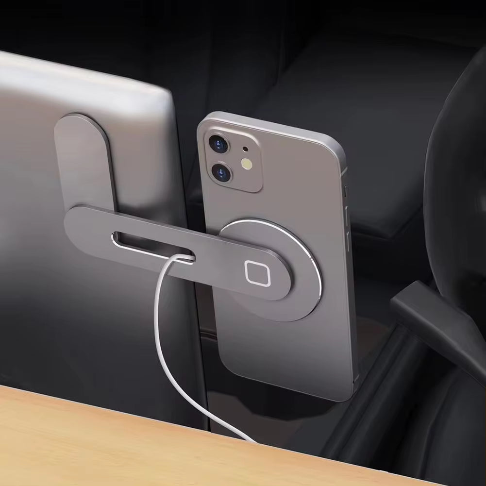 Metal Expansion Phone Stand and Magnetic Folding Holder for Tesla, iPhone, and PC Monitor Side Mount Support Bracket