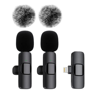 Wireless Lavalier Microphone for Audio and Video Recording - Compatible with iPhone, Android, Laptop, and Mobile Devices for Live Gaming
