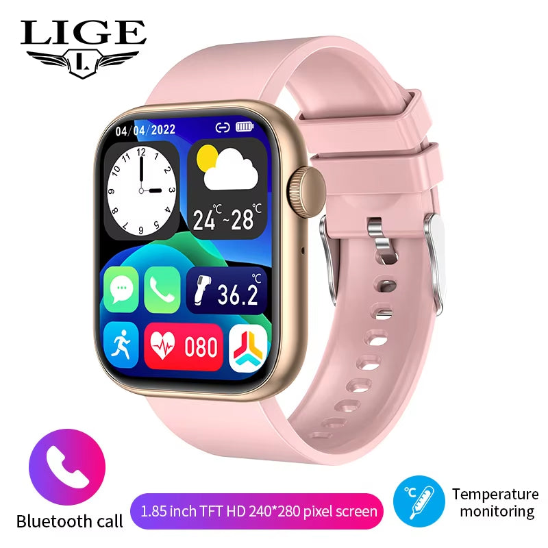 2025 Wireless Charging Smartwatch with Bluetooth Calling for Men and Women - Customizable Fitness Tracker