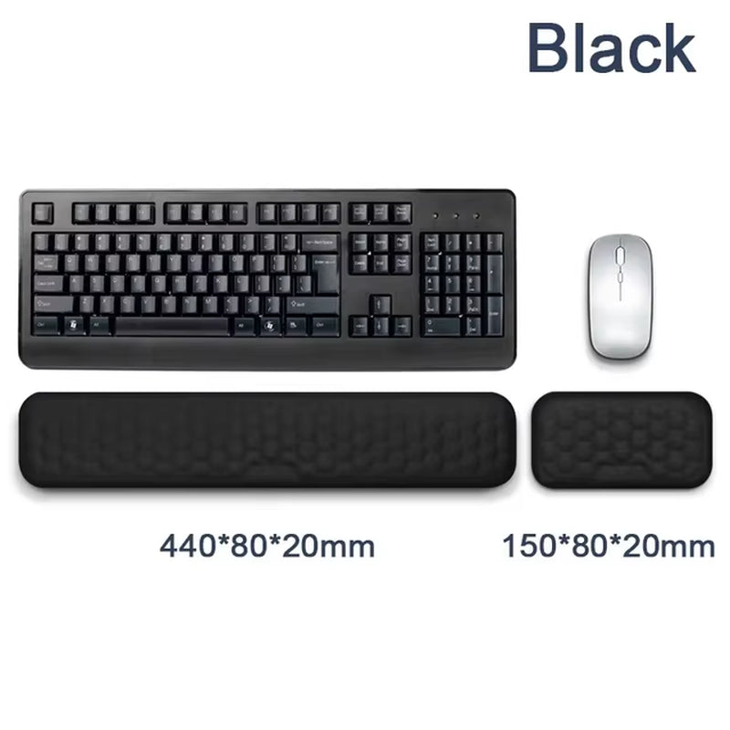 Keyboard Wrist Rest Memory Foam Keyboard Mouse Wrist Rest Ergonomic Design Wrist Pad for Computer Keyboard Laptop Wrist