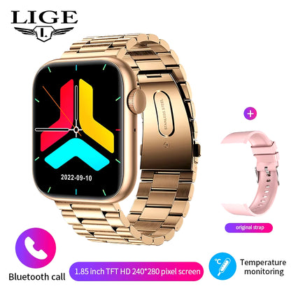 2025 Wireless Charging Smartwatch with Bluetooth Calling for Men and Women - Customizable Fitness Tracker