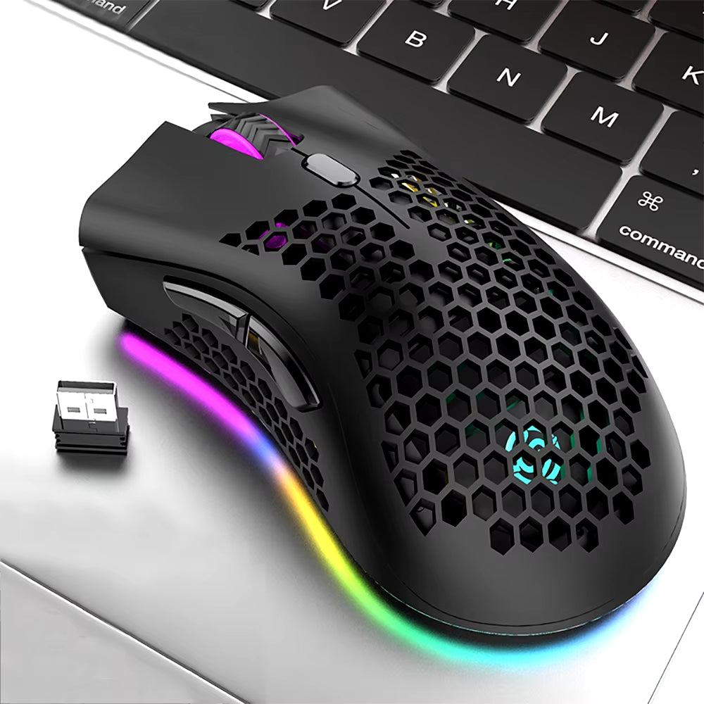 BM600 Wireless Luminescent Mouse for Desktop and Laptop - Universal, Rechargeable, Lightweight, Ergonomic Design for Gaming and E-Sports