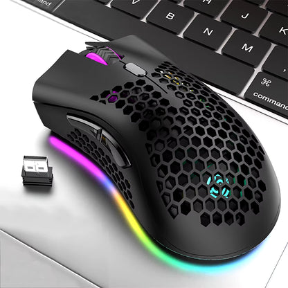 BM600 Wireless Luminescent Mouse for Desktop and Laptop - Universal, Rechargeable, Lightweight, Ergonomic Design for Gaming and E-Sports