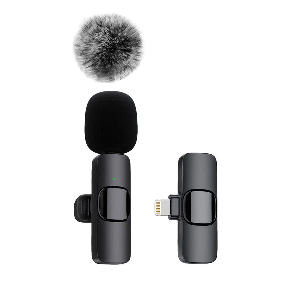 Wireless Lavalier Microphone for Audio and Video Recording - Compatible with iPhone, Android, Laptop, and Mobile Devices for Live Gaming