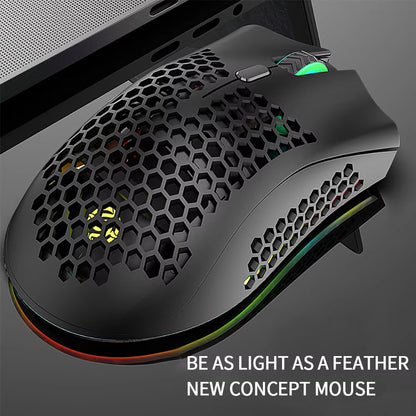 BM600 Wireless Luminescent Mouse for Desktop and Laptop - Universal, Rechargeable, Lightweight, Ergonomic Design for Gaming and E-Sports