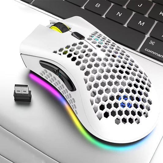 BM600 Wireless Luminescent Mouse for Desktop and Laptop - Universal, Rechargeable, Lightweight, Ergonomic Design for Gaming and E-Sports