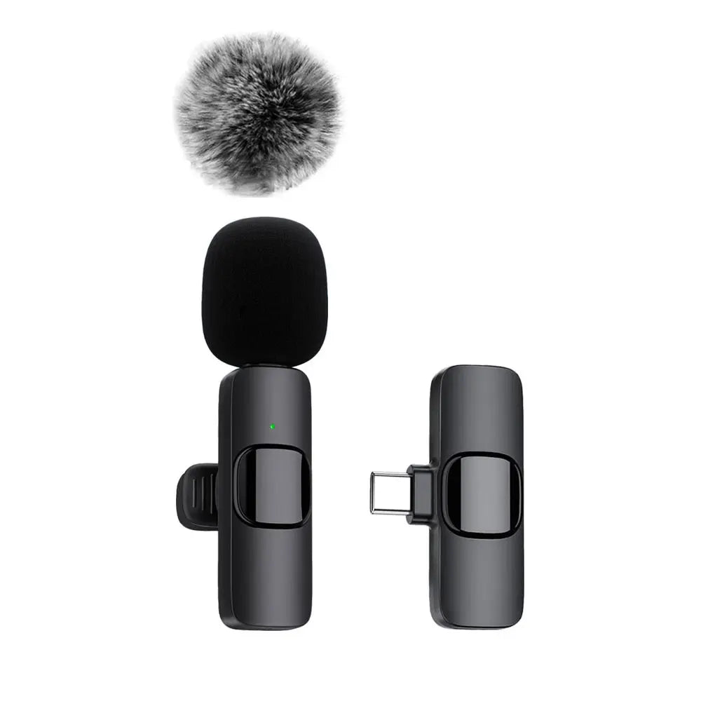 Wireless Lavalier Microphone for Audio and Video Recording - Compatible with iPhone, Android, Laptop, and Mobile Devices for Live Gaming