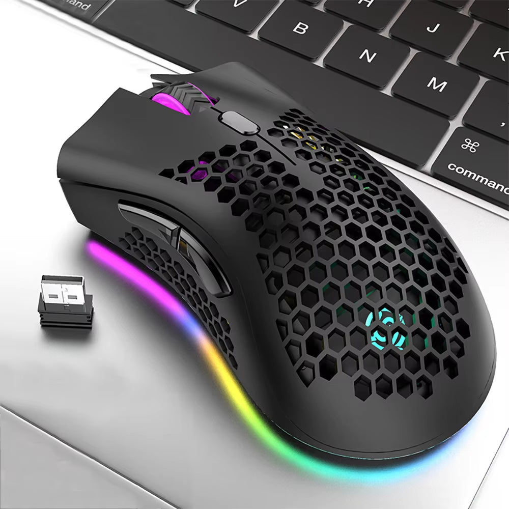 BM600 Wireless Luminescent Mouse for Desktop and Laptop - Universal, Rechargeable, Lightweight, Ergonomic Design for Gaming and E-Sports