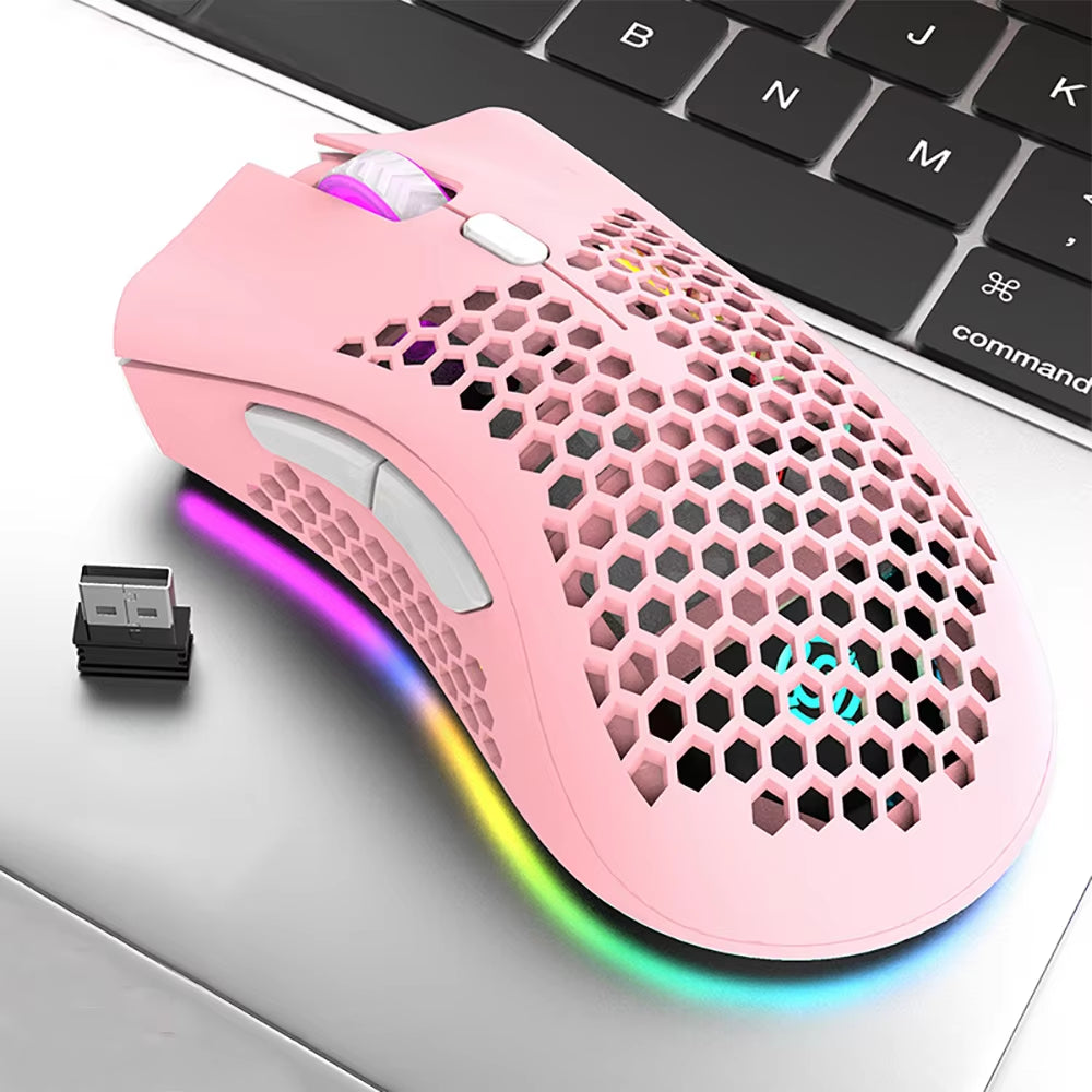 BM600 Wireless Luminescent Mouse for Desktop and Laptop - Universal, Rechargeable, Lightweight, Ergonomic Design for Gaming and E-Sports