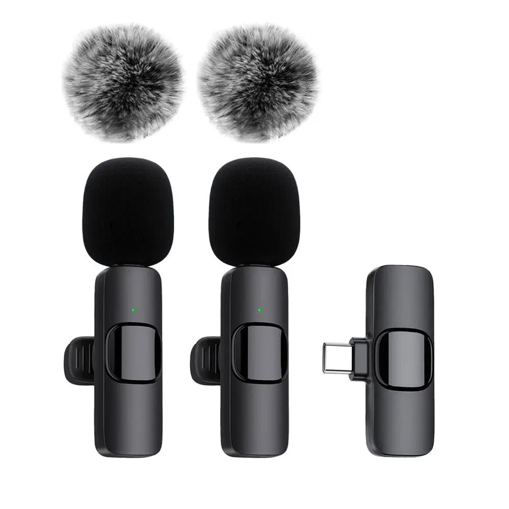 Wireless Lavalier Microphone for Audio and Video Recording - Compatible with iPhone, Android, Laptop, and Mobile Devices for Live Gaming