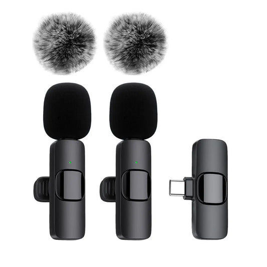 Wireless Lavalier Microphone for Audio and Video Recording - Compatible with iPhone, Android, Laptop, and Mobile Devices for Live Gaming